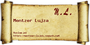 Mentzer Lujza névjegykártya